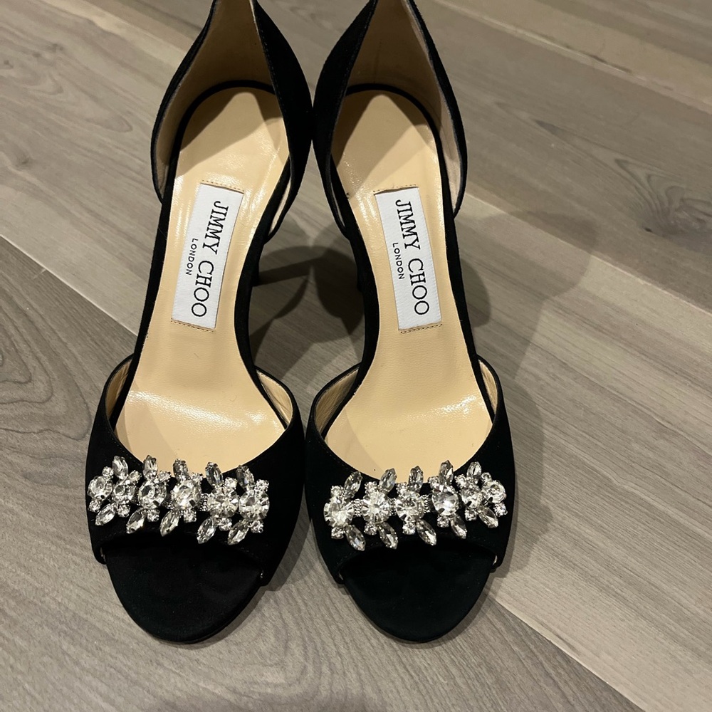 PRICE DROP!! 
Jimmy Choo Black Heels with Crystal Embellishments - Picture 8 of 8